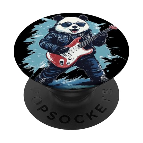 Gitarren-Panda-Kostüm für rockige Pandas-Liebhaber PopSockets Klebender PopGrip Gitarren-Panda-Kostüm für rockige Pandas-Liebhaber PopSockets Klebender PopGrip von Rocking Panda