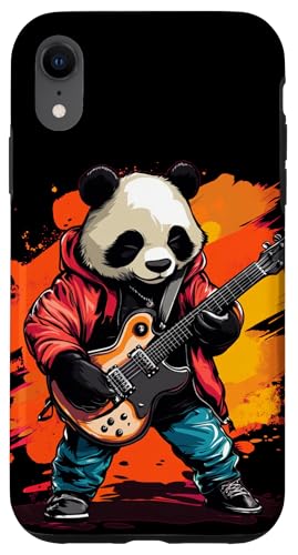 Lebendige Grafik mit Panda und E-Gitarre Hülle für iPhone XR Lebendige Grafik mit Panda und E-Gitarre Hülle für iPhone XR von Rocking Panda