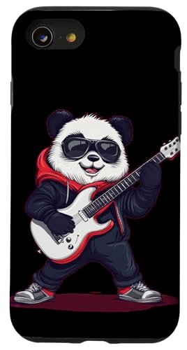 Lustige Riffs vom coolsten Bär für Panda-Liebhaber Hülle für iPhone SE (2020) / 7 / 8 von Rocking Panda