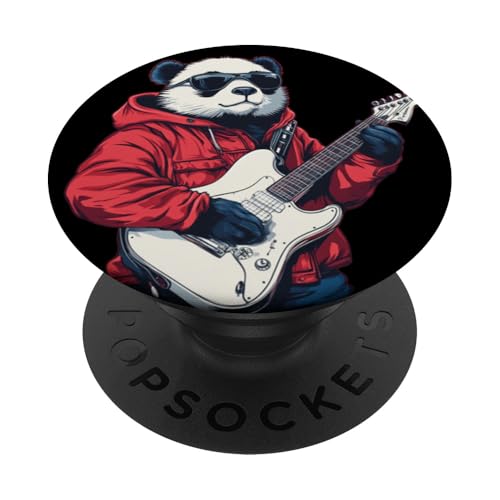 Lustiger Panda Dropping Electric Akkorde für Jungen und Mädchen PopSockets Klebender PopGrip von Rocking Panda