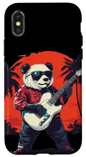 Palmen-Panda mit cooler E-Gitarre und Sonnenbrille Hülle für iPhone X/XS Palmen-Panda mit cooler E-Gitarre und Sonnenbrille Hülle für iPhone X/XS von Rocking Panda