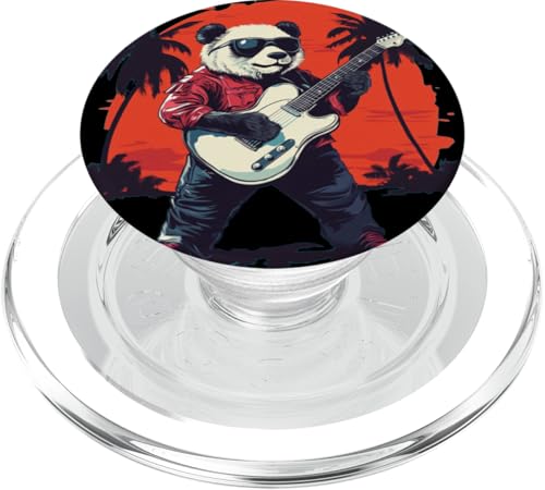 Palmen-Panda mit cooler E-Gitarre und Sonnenbrille PopSockets PopGrip für MagSafe Palmen-Panda mit cooler E-Gitarre und Sonnenbrille PopSockets PopGrip für MagSafe von Rocking Panda