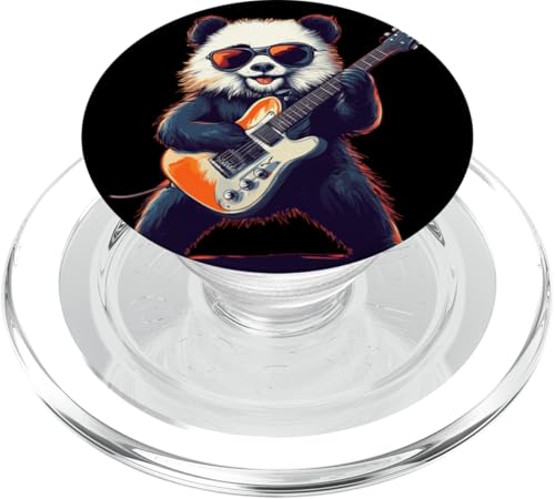 Panda mit elektrischem Swagger und Saiten Outfit PopSockets PopGrip für MagSafe Panda mit elektrischem Swagger und Saiten Outfit PopSockets PopGrip für MagSafe von Rocking Panda