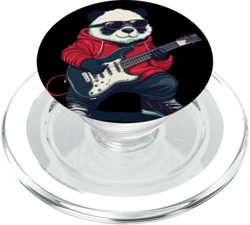 Panda zerkleinert mit einem Lächeln und einem Riff Outfit PopSockets PopGrip für MagSafe Panda zerkleinert mit einem Lächeln und einem Riff Outfit PopSockets PopGrip für MagSafe von Rocking Panda