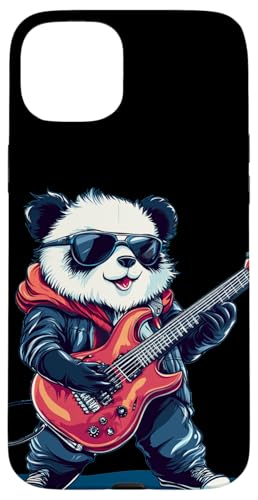 Rock On mit diesem gitarrenliebenden Panda Hülle für iPhone 15 Plus von Rocking Panda