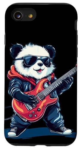 Rock On mit diesem gitarrenliebenden Panda Hülle für iPhone SE (2020) / 7 / 8 von Rocking Panda