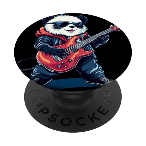 Rock On mit diesem gitarrenliebenden Panda PopSockets Klebender PopGrip Rock On mit diesem gitarrenliebenden Panda PopSockets Klebender PopGrip von Rocking Panda