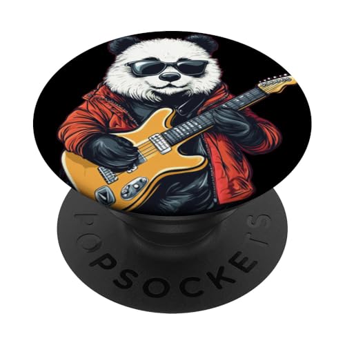 Süßer Rock Panda mit E-Gitarre Kostüm für Pandas PopSockets Klebender PopGrip Süßer Rock Panda mit E-Gitarre Kostüm für Pandas PopSockets Klebender PopGrip von Rocking Panda