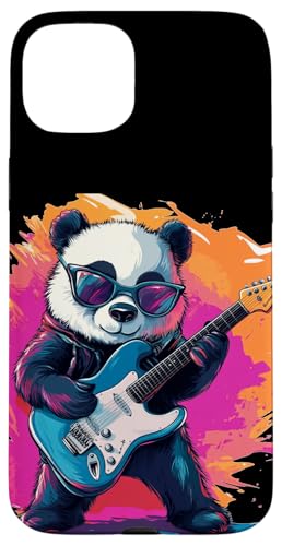 Tolle Farben mit lustigem Panda-Kostüm für E-Gitarre Hülle für iPhone 15 Plus Tolle Farben mit lustigem Panda-Kostüm für E-Gitarre Hülle für iPhone 15 Plus von Rocking Panda