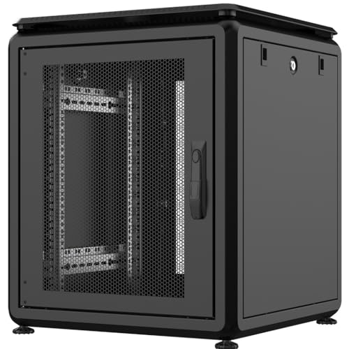 Rockstable 12HE 19 Zoll 600x600x697mm (BxTxH) Serverschrank | Netzwerkschrank perforierte Tür - Premium Line von Rockstable