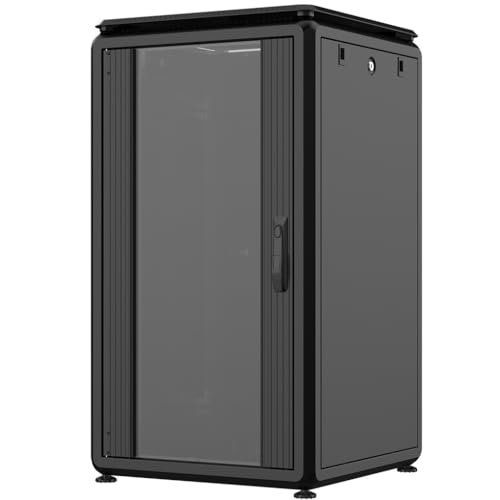 Rockstable 20HE 19 Zoll 600x600x1050mm (BxTxH) Serverschrank | Netzwerkschrank Glastür - Premium Line von Rockstable