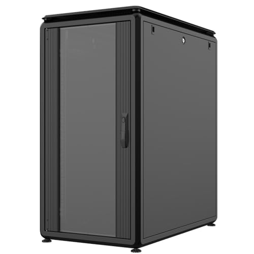 Rockstable 22HE 19 Zoll 600x1000x1139mm (BxTxH) Serverschrank | Netzwerkschrank Glastür - Premium Line von Rockstable