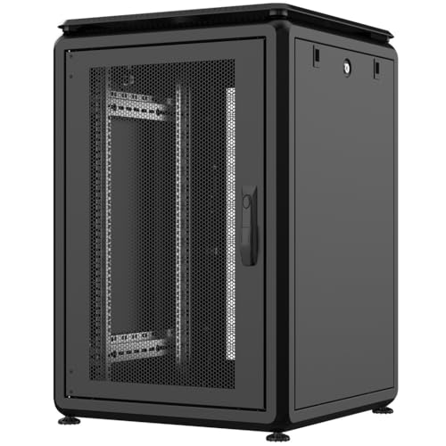 Rockstable16HE 19 Zoll 600x600x872mm (BxTxH) Serverschrank | Netzwerkschrank perforierte Tür - Premium Line von Rockstable