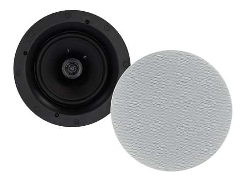Rockville Elite C616 Deckenlautsprecher, 16,5 cm (6,5 Zoll), 16 Ohm, schwenkbarer Hochtöner, 6 dB Dämpfung, hochwertiger Crossover, magnetischer Grill, perfekt für Heim- oder kommerzielle Audios, 1 von Rockville