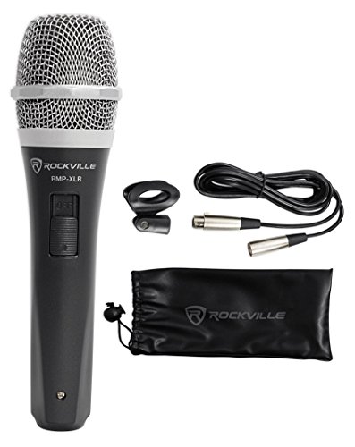 Rockville RMP-XLR Dynamic Cardioid Professionelles Mikrofon W/Kabel + Clip, Schwarz von Rockville