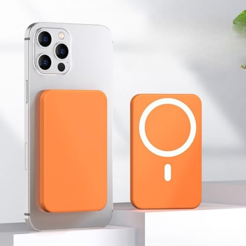 Magnetische kabellose Powerbank 3000/5000/10000 mAh für Handys der 8–15er-Serie, 7 Farben, universelles magnetisches Laden, kabelgebunden + kabelloses Schnellladen, schlank und tragbar (Orange, 5000 Magnetische kabellose Powerbank 3000/5000/10000 mAh für Handys der 8–15er-Serie, 7 Farben, universelles magnetisches Laden, kabelgebunden + kabelloses Schnellladen, schlank und tragbar (Orange, 5000 von Rocky Green