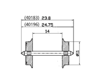 Roco 40196 H0 Radsatz AC 2 Stück von Roco