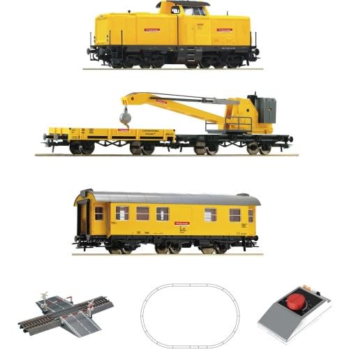 Roco 5100002 H0 Analog Start Set: Diesellokomotive BR 212 mit Kranzug der DB von Roco