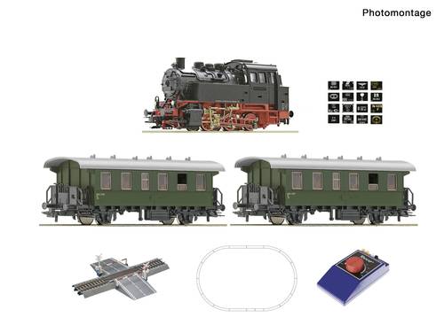 Roco 51161 H0 Analog Start-Set Dampflok BR 80 mit Personenzug von Roco