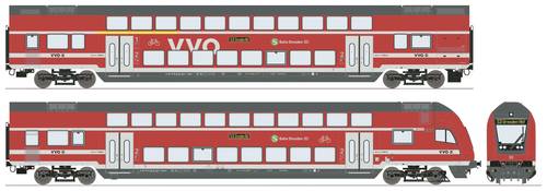 Roco 6200066 H0 2er-Set Doppelstockwagen der DB AG von Roco