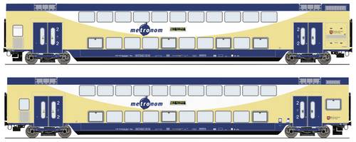 Roco 6220106 H0 2er-Set Doppelstockwagen der metronom 2. Klasse DBpza Roco 6220106 H0 2er-Set Doppelstockwagen der metronom 2. Klasse DBpza von Roco
