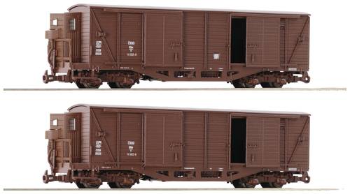 Roco 6640001 H0e 2er-Set Gedeckte Güterwagen der ÖBB von Roco