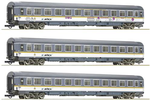 Roco 74018 H0 3er-Set Eurofima-Wagen alex der Länderbahn von Roco