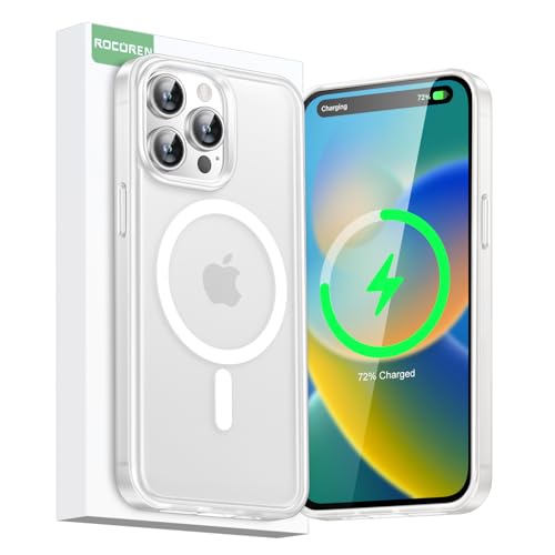 Rocoren für iPhone 15 Pro Hülle für MagSafe, 2023 Hybrid Frost Magnetisches HandyHülle Case für iPhone 15 Pro 6.1 Zoll, Militärnorm Schutz - Transparent Matt Klar Rocoren für iPhone 15 Pro Hülle für MagSafe, 2023 Hybrid Frost Magnetisches HandyHülle Case für iPhone 15 Pro 6.1 Zoll, Militärnorm Schutz - Transparent Matt Klar von Rocoren