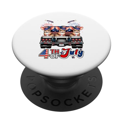4. Juli US-Flagge, drei süße Känguru-Ratten auf Picktruck PopSockets Klebender PopGrip 4. Juli US-Flagge, drei süße Känguru-Ratten auf Picktruck PopSockets Klebender PopGrip von Rodent 4th Of July Costume