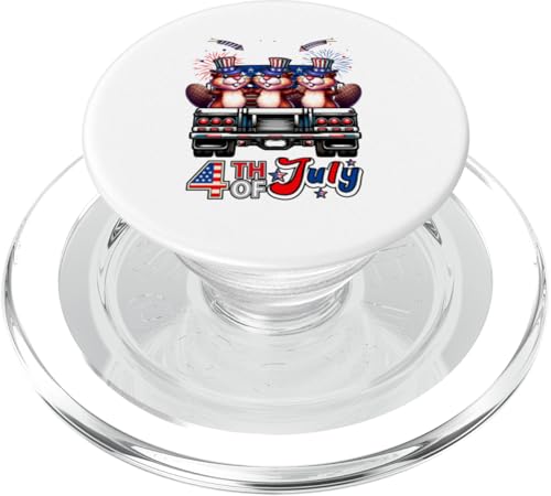 4. Juli US-Flagge Drei süße Biber auf Picktruck PopSockets PopGrip für MagSafe 4. Juli US-Flagge Drei süße Biber auf Picktruck PopSockets PopGrip für MagSafe von Rodent 4th Of July Costume