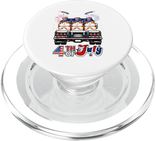 4. Juli US-Flagge Drei süße Hamster auf Picktruck PopSockets PopGrip für MagSafe 4. Juli US-Flagge Drei süße Hamster auf Picktruck PopSockets PopGrip für MagSafe von Rodent 4th Of July Costume