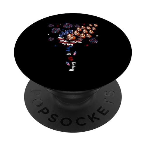 4th Of July US Flag Patriotic Cute Sunflower Guinea Pigs PopSockets Klebender PopGrip 4th Of July US Flag Patriotic Cute Sunflower Guinea Pigs PopSockets Klebender PopGrip von Rodent 4th Of July Costume
