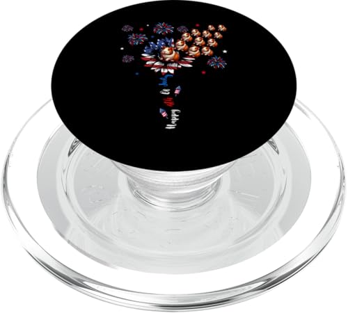 4th Of July US Flag Patriotic Cute Sunflower Guinea Pigs PopSockets PopGrip für MagSafe 4th Of July US Flag Patriotic Cute Sunflower Guinea Pigs PopSockets PopGrip für MagSafe von Rodent 4th Of July Costume