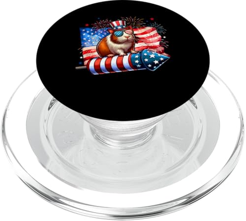 Guinea Pig Sunglasses On Firecracker 4th July US Flag PopSockets PopGrip für MagSafe Guinea Pig Sunglasses On Firecracker 4th July US Flag PopSockets PopGrip für MagSafe von Rodent 4th Of July Costume