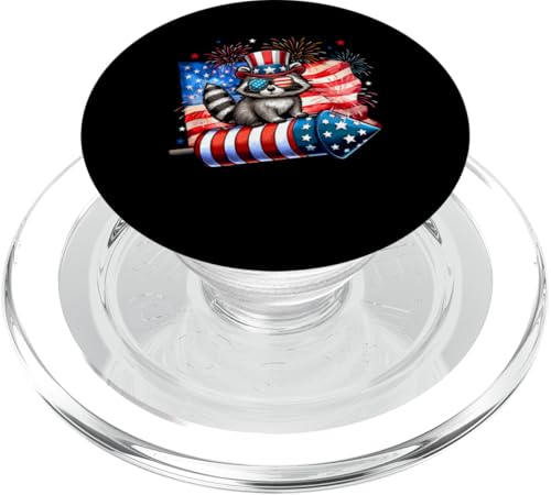 Raccoon Sunglasses On Firecracker 4th July US Flag Patriotic PopSockets PopGrip für MagSafe Raccoon Sunglasses On Firecracker 4th July US Flag Patriotic PopSockets PopGrip für MagSafe von Rodent 4th Of July Costume