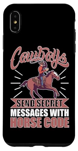 Cowboys senden geheime Nachrichten mit Pferdecode Hülle für iPhone XS Max von Rodeo And Western Country Designs