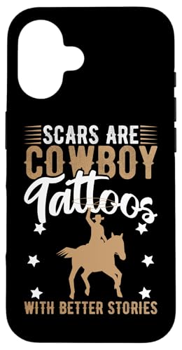 Narben sind Cowboy-Tattoos mit besseren Geschichten Hülle für iPhone 16 Narben sind Cowboy-Tattoos mit besseren Geschichten Hülle für iPhone 16 von Rodeo And Western Country Designs