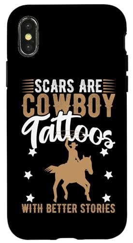 Narben sind Cowboy-Tattoos mit besseren Geschichten Hülle für iPhone X/XS Narben sind Cowboy-Tattoos mit besseren Geschichten Hülle für iPhone X/XS von Rodeo And Western Country Designs