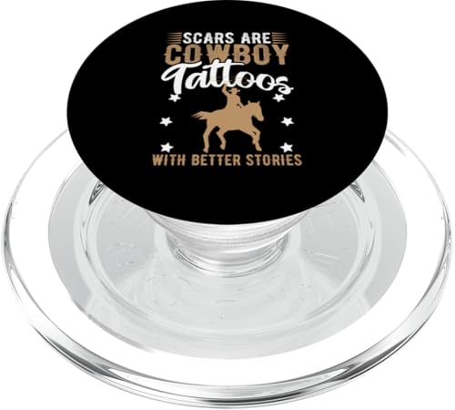 Narben sind Cowboy-Tattoos mit besseren Geschichten PopSockets PopGrip für MagSafe Narben sind Cowboy-Tattoos mit besseren Geschichten PopSockets PopGrip für MagSafe von Rodeo And Western Country Designs