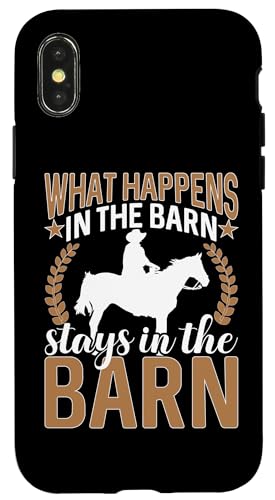 Was in der Scheune passiert, bleibt in der Scheune für Rodeo Hülle für iPhone X/XS Was in der Scheune passiert, bleibt in der Scheune für Rodeo Hülle für iPhone X/XS von Rodeo And Western Country Designs