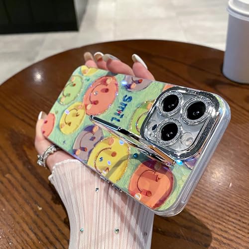 Roemary Smile Schutzhülle für iPhone 16 Pro Max, iPhone 16 Pro Max, Smiley-Gesicht, Regenbogen-Design, weiche TPU-Schutzhülle von Roemary