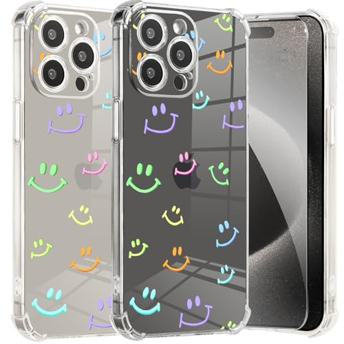 Roemary Smile Schutzhülle für iPhone 16 Pro Max mit Smiley-Regenbogen-Design, klares Muster mit Displayschutzfolie, Buffertech 2 m Fallwirkung, weiche TPU-Schutzhülle für iPhone 16 Pro Max 17,5 cm Roemary Smile Schutzhülle für iPhone 16 Pro Max mit Smiley-Regenbogen-Design, klares Muster mit Displayschutzfolie, Buffertech 2 m Fallwirkung, weiche TPU-Schutzhülle für iPhone 16 Pro Max 17,5 cm von Roemary