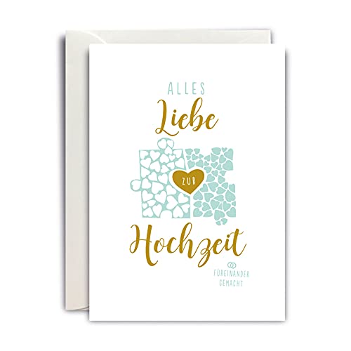 Rössler 11901837004 - Karte Yay, B6 MP, Alles Liebe zur Hochzeit, 1 Stück von Rössler Papier