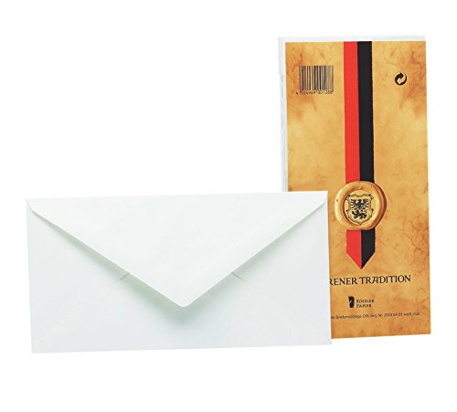 Rössler 20330401 - Dürener Tradition - Briefumschlagpack DIN lang, mit Seidenfutter, weiß von Rössler Papier