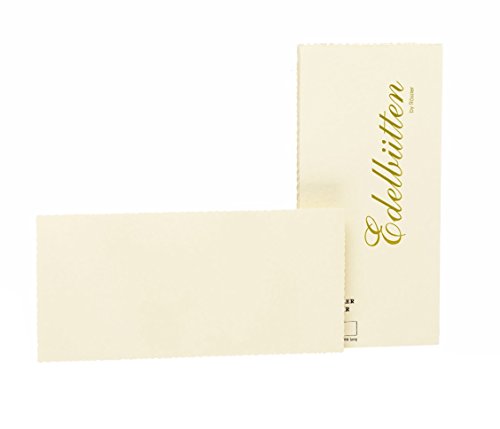 Rössler 2051388803 - Kartenpack DIN lang, 20 Stück, Edelbütten, gehämmert, ivory Rössler 2051388803 - Kartenpack DIN lang, 20 Stück, Edelbütten, gehämmert, ivory von Rössler Papier