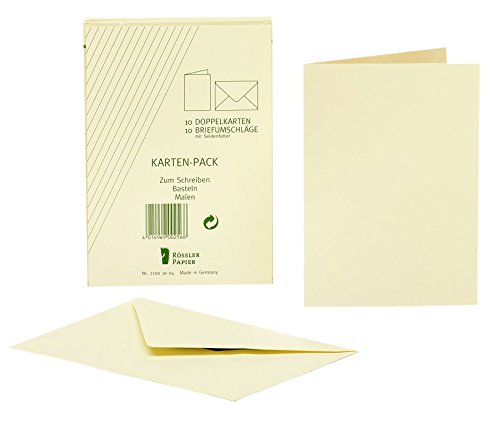 Rössler 21001004 - Kartenpack DIN A6, Hüllen, DIN C6 hd, 10/10, chamois von Rössler Papier