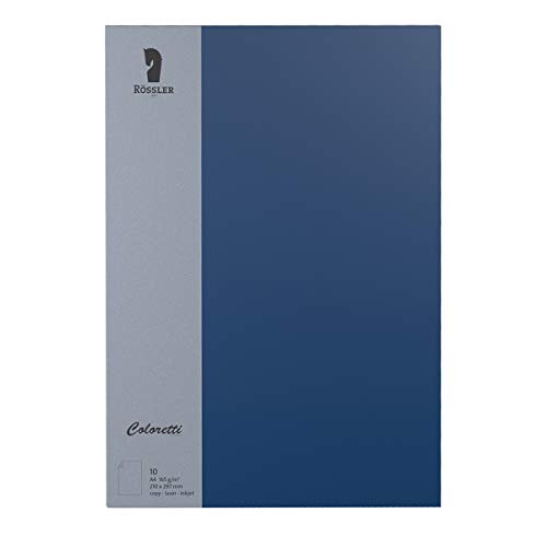 Rössler 220726590 - Coloretti Briefbogen A4, 165g, 10 Blatt, Jeans von Rössler Papier