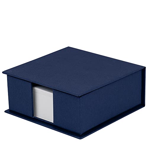 Rössler SOHO Zettelkasten | Notizzettel-Box | Schreibtisch-Organizer | Büro-Zubehör | Schreibtisch Deko | Homeoffice Ausstattung | 110x46x110mm | 1 Stück | Farbe: Blau | Navy von Rössler Papier