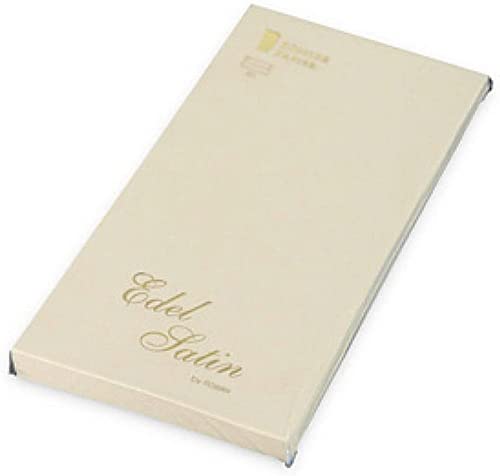 Rössler Papier 2032838004 - Edel Satin - Briefumschlagpack mit Seidenfutter, DIN lang, 20 Stück, ivory von Rössler Papier