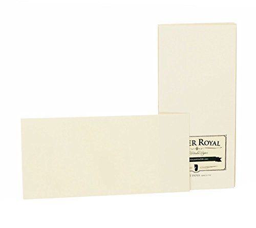 Rössler Papier 2051831008 - Einzelkartenpack DIN lang, 20 Stück, Paper Royal, gerippt, chamois von Rössler Papier